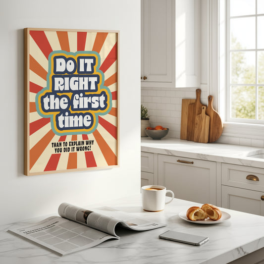 Posters  - Do It Right The First Time