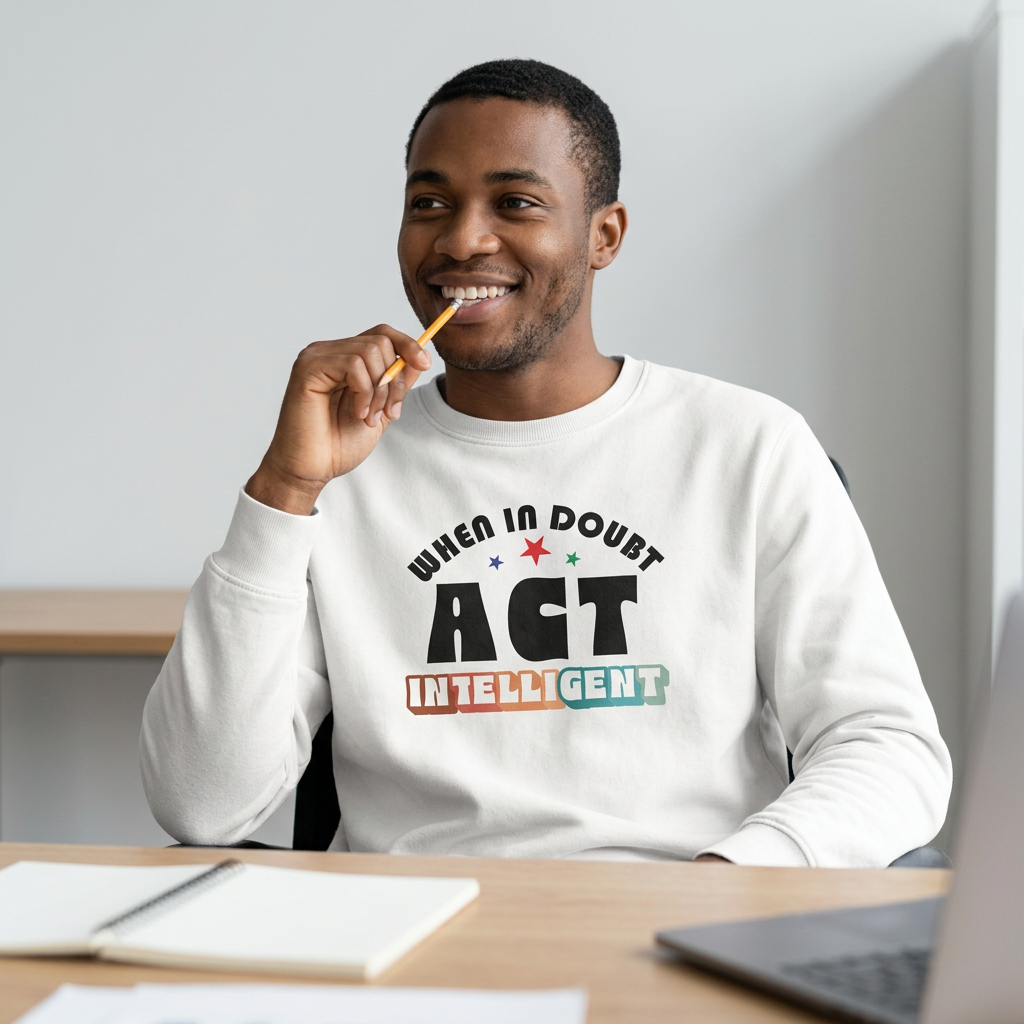 Sweatshirt Unisex Organic _ When In Doubt 1