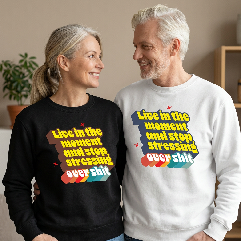 Sweatshirt Unisex Organic _ Live In The Moment 1