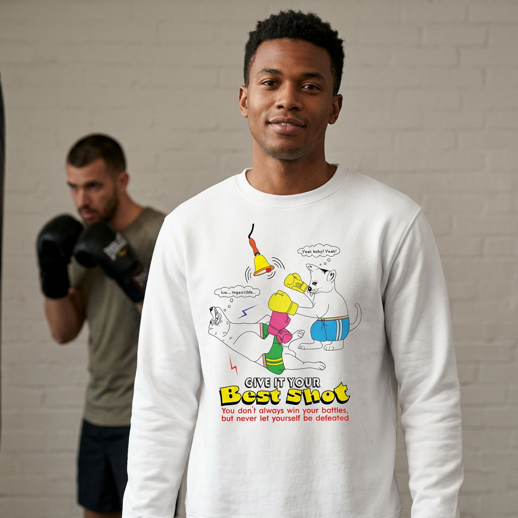 Sweatshirt Unisex Organic _ Give It Your Best Shot