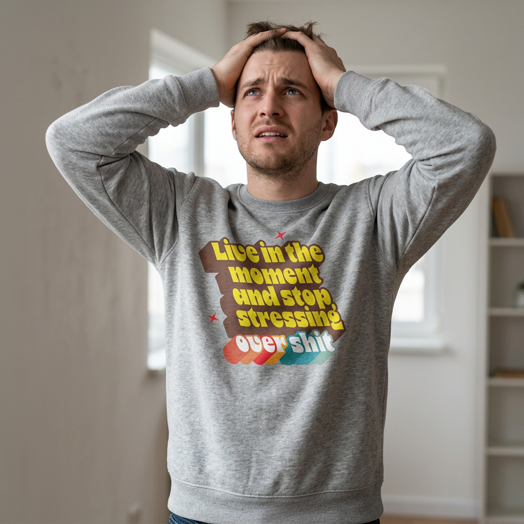 Sweatshirt Unisex Organic _ Live In The Moment 1