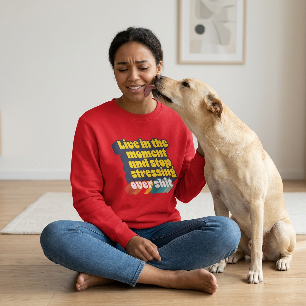 Sweatshirt Unisex Organic _ Live In The Moment 1