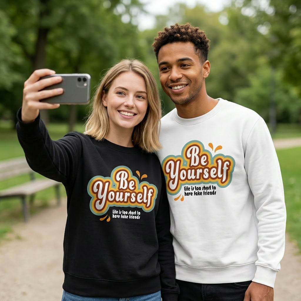Sweatshirt Unisex Organic _ Be Yourself 1