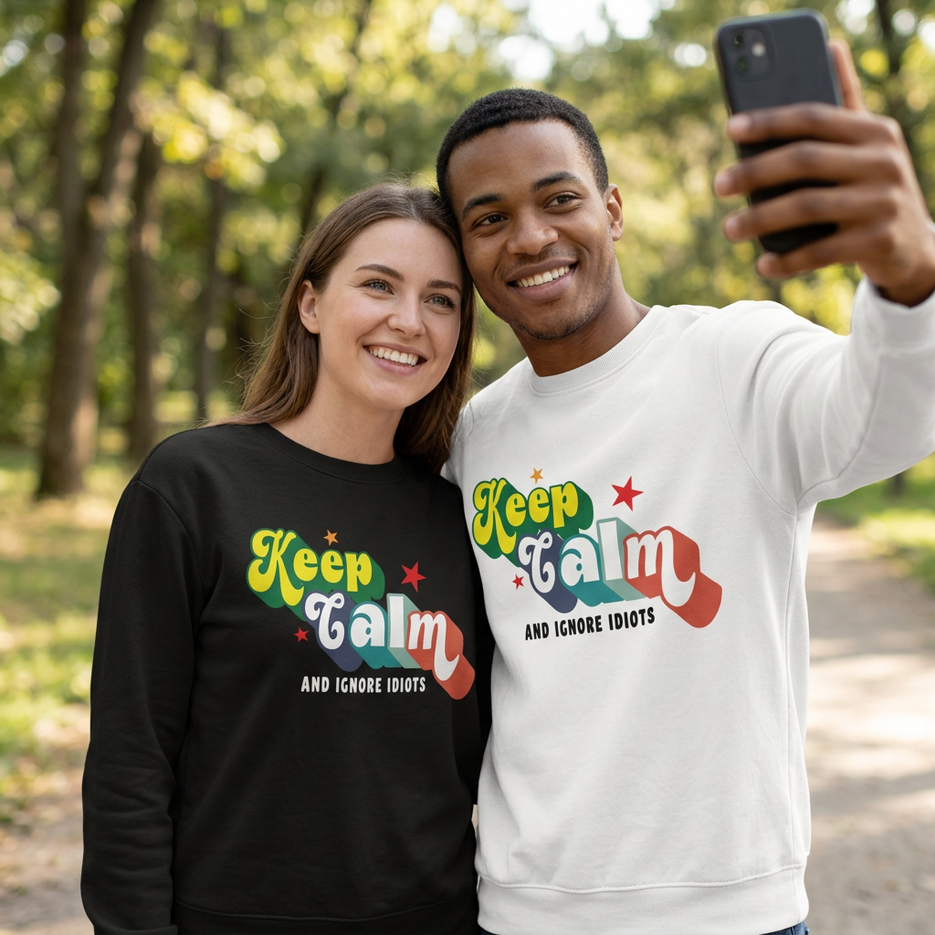 Sweatshirt Unisex Organic _ Keep Calm 1