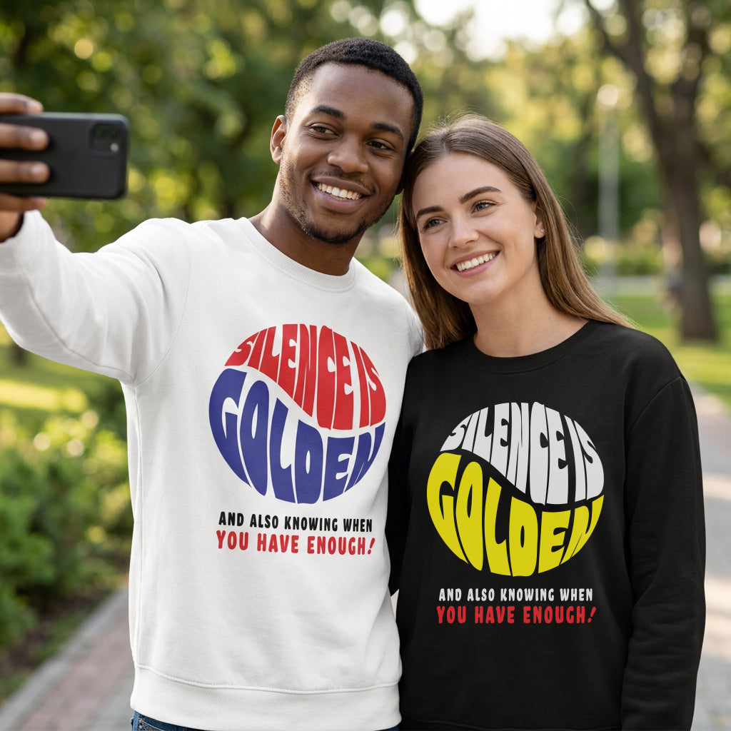 Sweatshirt Unisex Organic _ Silence Is Golden 1