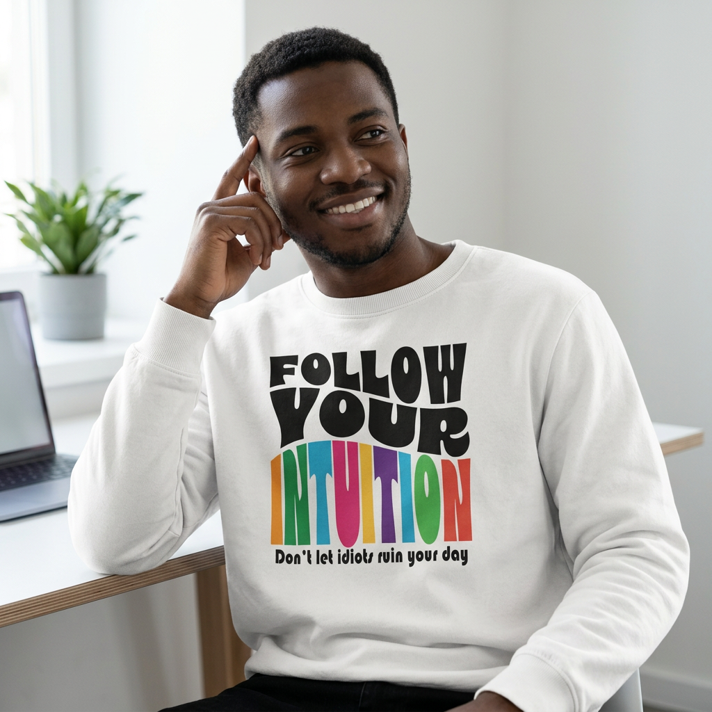 Sweatshirt Unisex Organic _ Follow Your Intuition 1