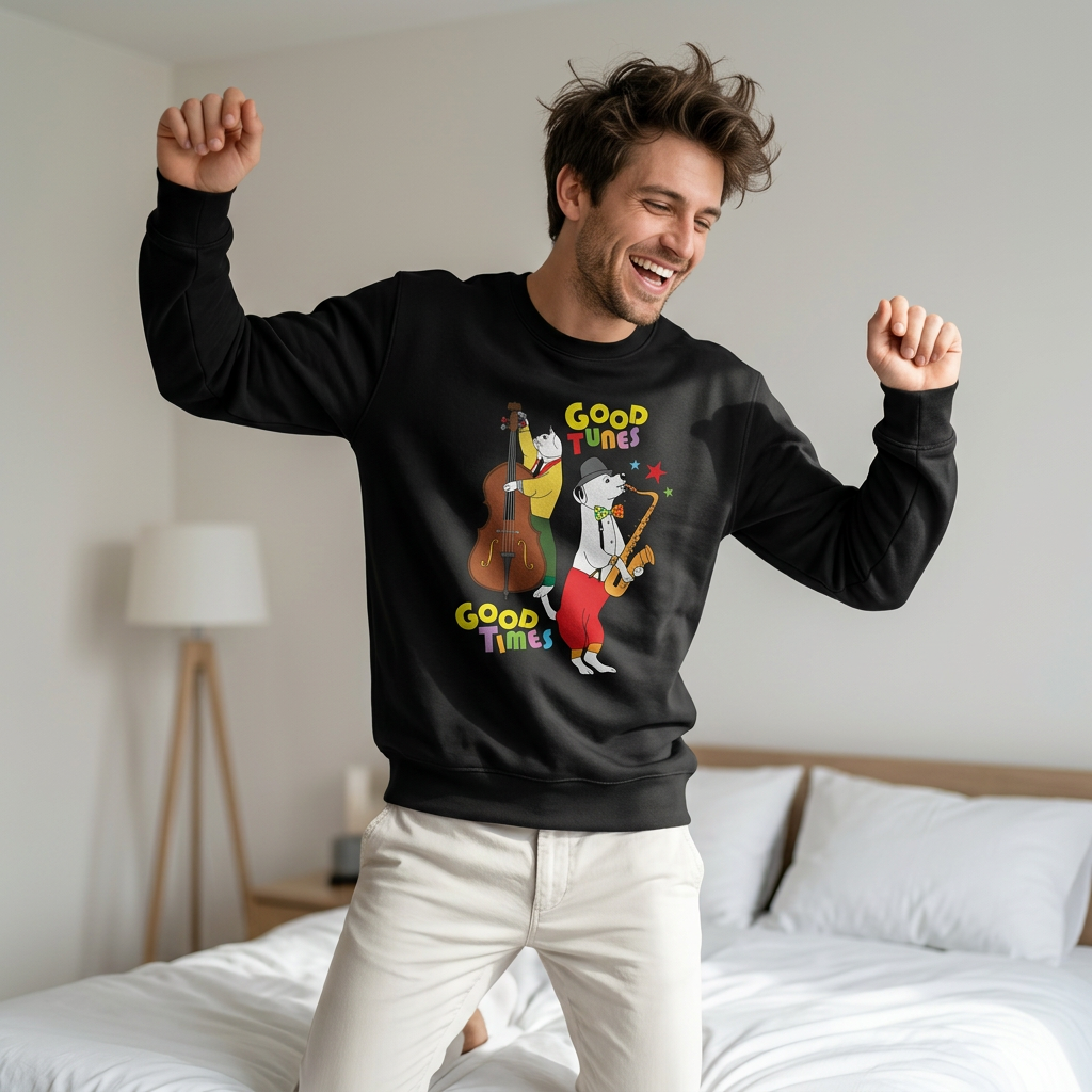 Sweatshirt Unisex Organic _ Good Tunes Good Times