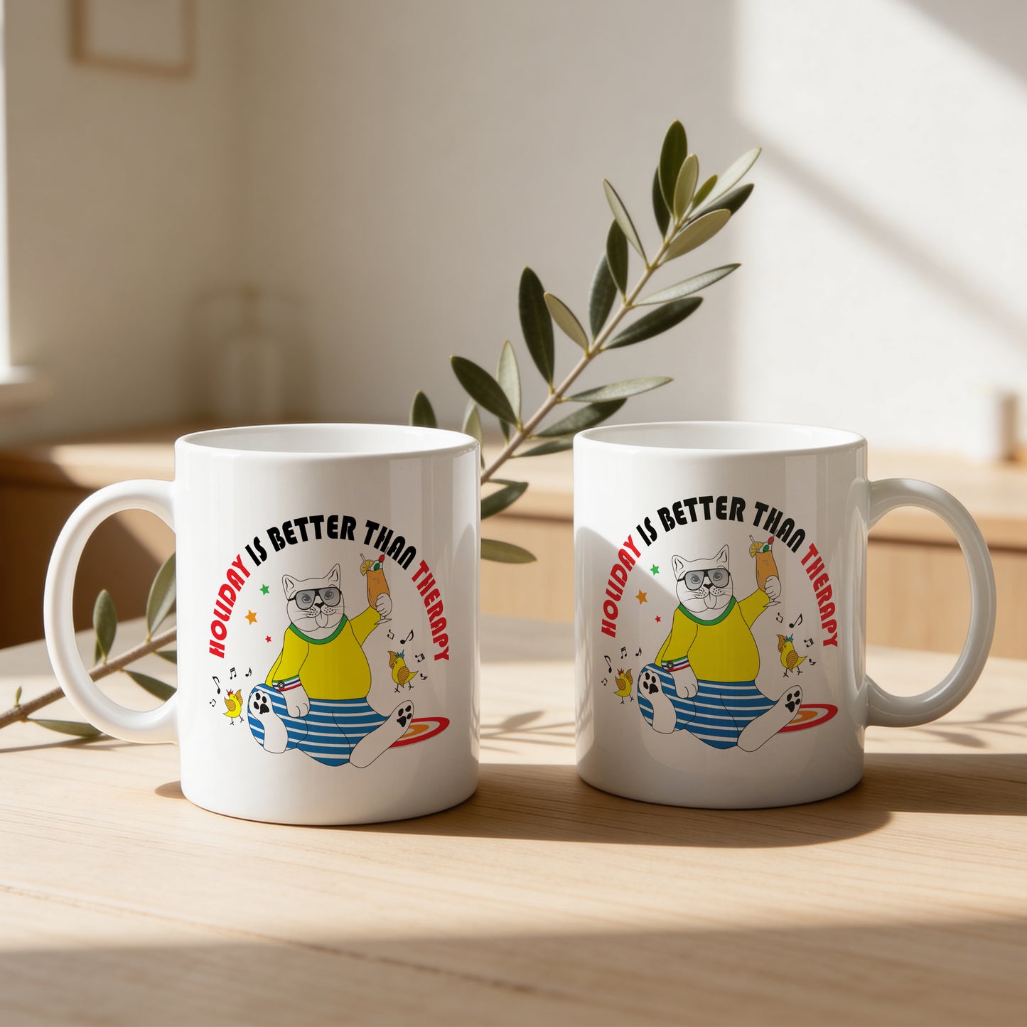 Mug _ Holiday Is Better Than Therapy _ 1