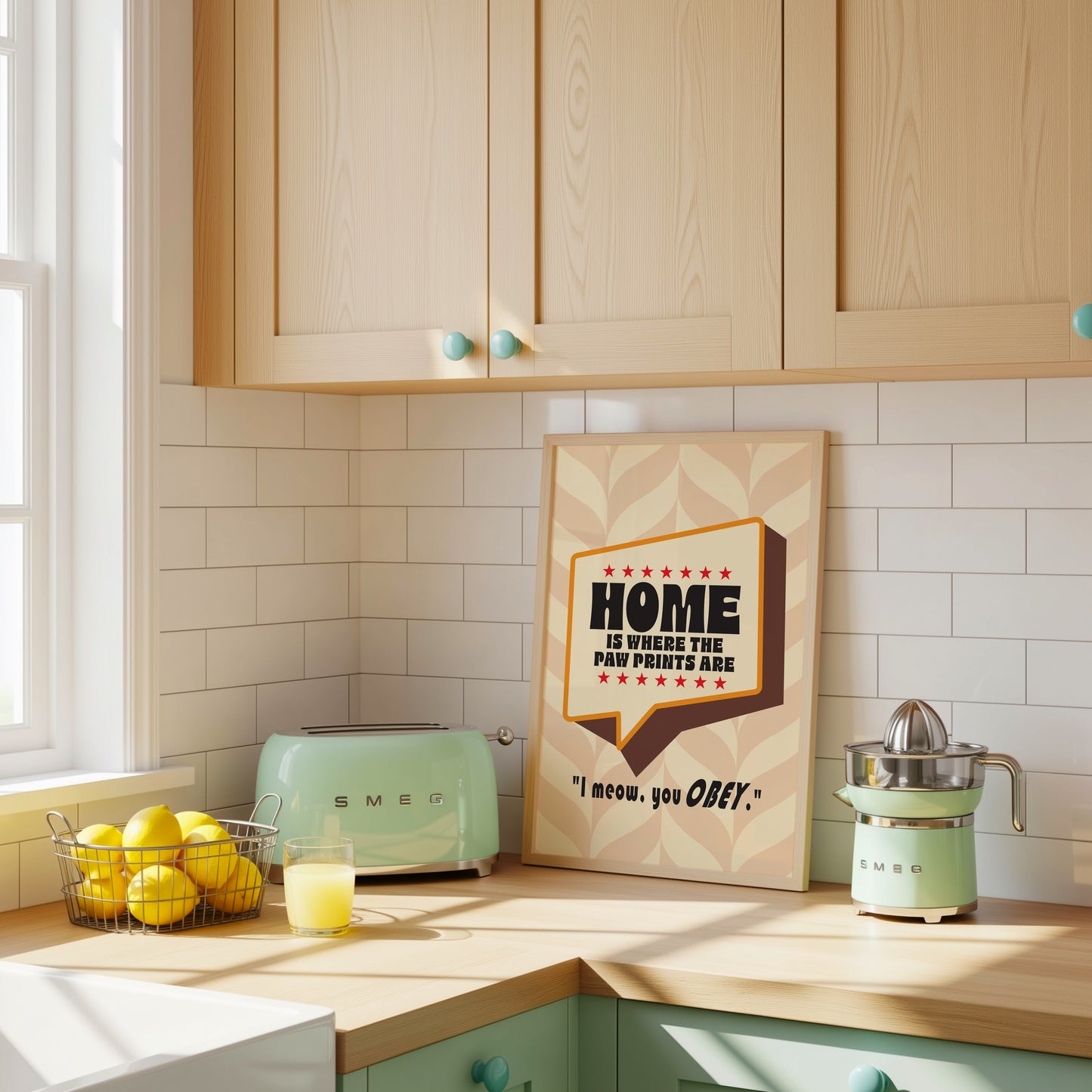 Posters  - Home Is Where The Paw Prints Are