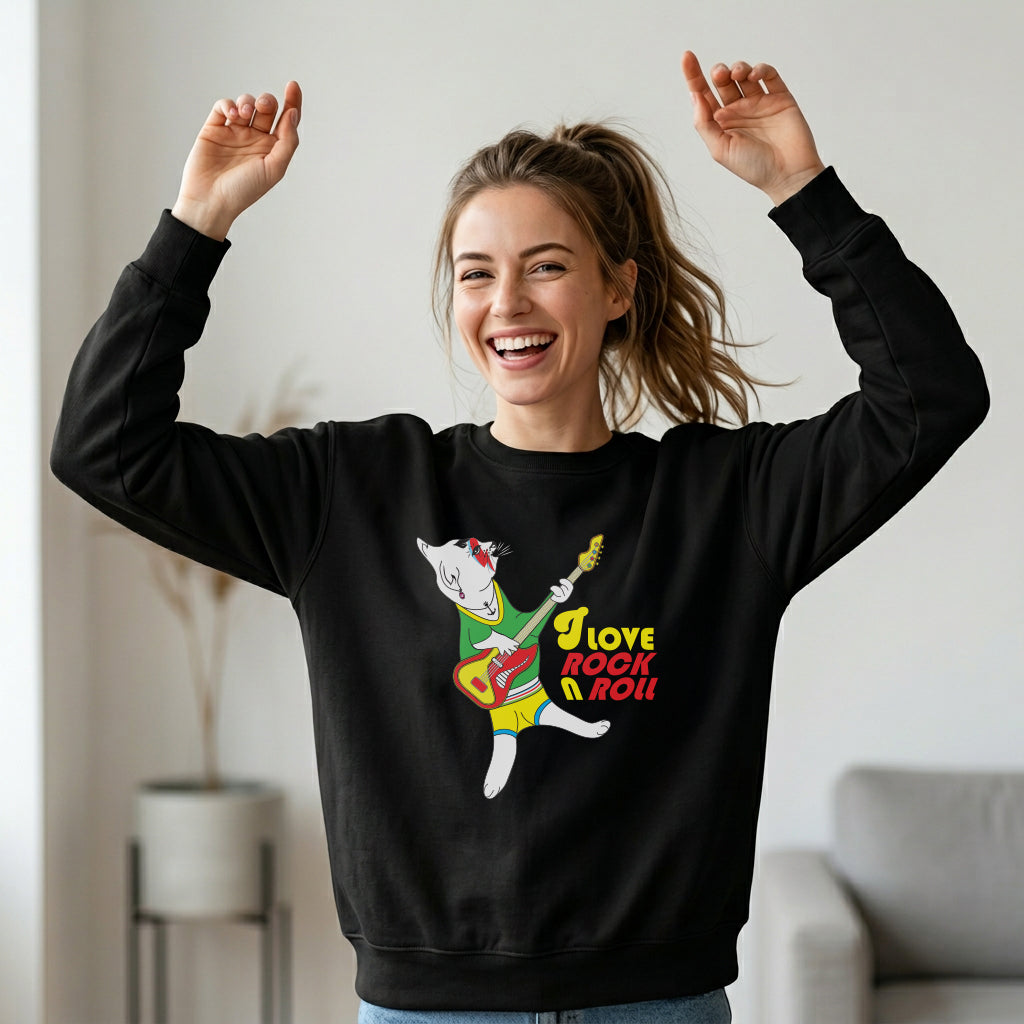 Sweatshirt Unisex Organic _ I Love Rock & Roll