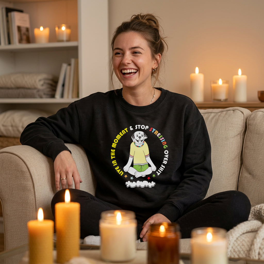 Sweatshirt Unisex Organic _ Live In The Moment 2