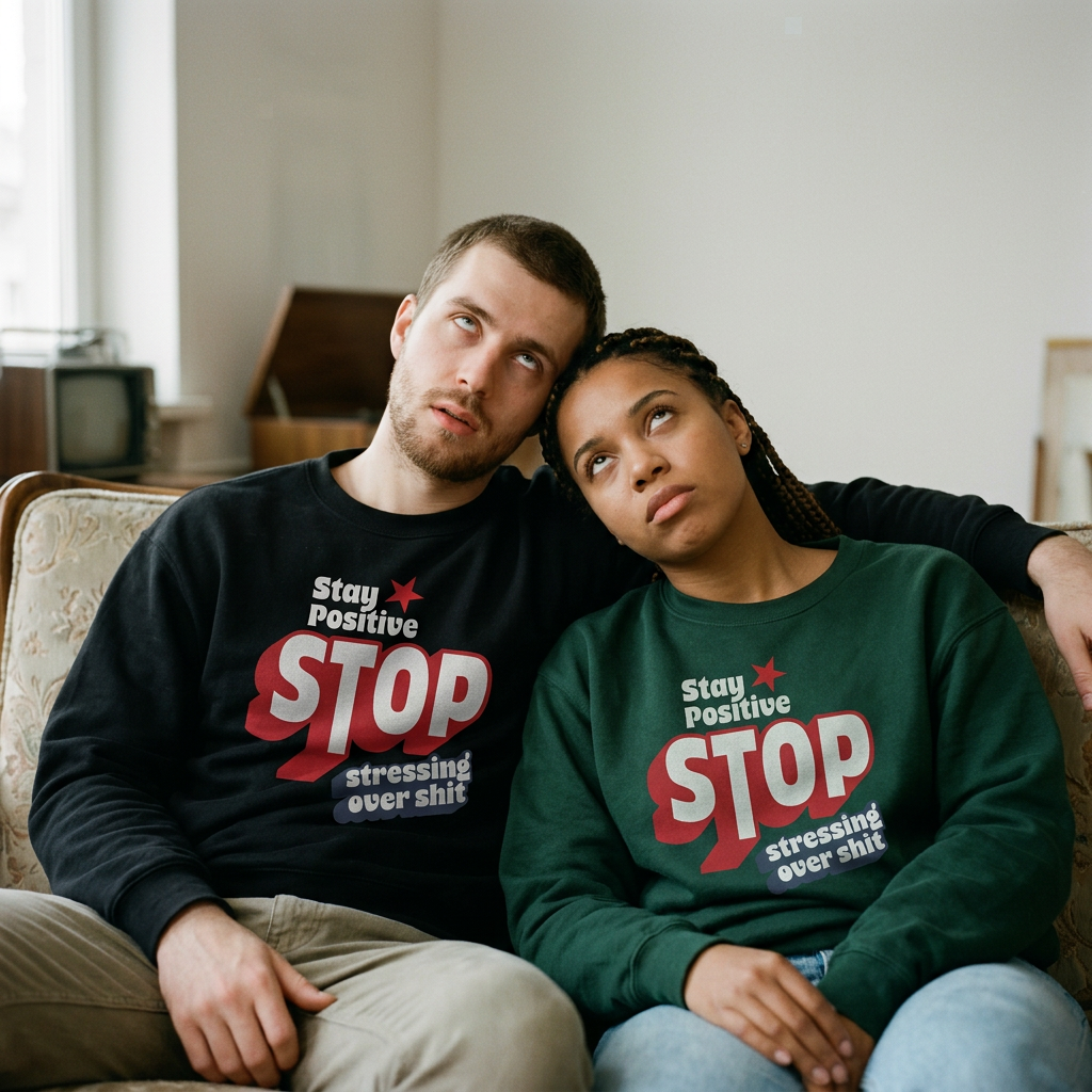 Sweatshirt Unisex Organic _ Stay Positive 1
