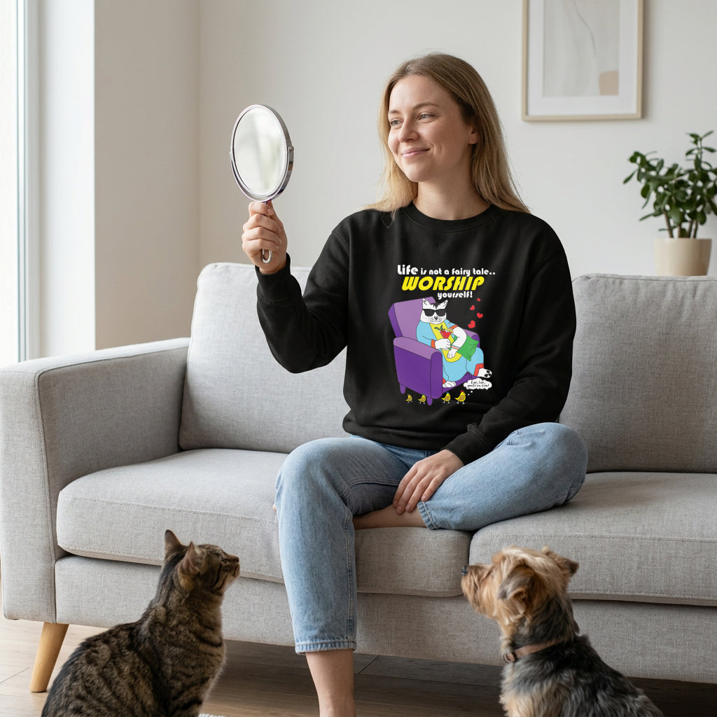 Sweatshirt Unisex Organic _ Life Is Not A Fairy Tale 2